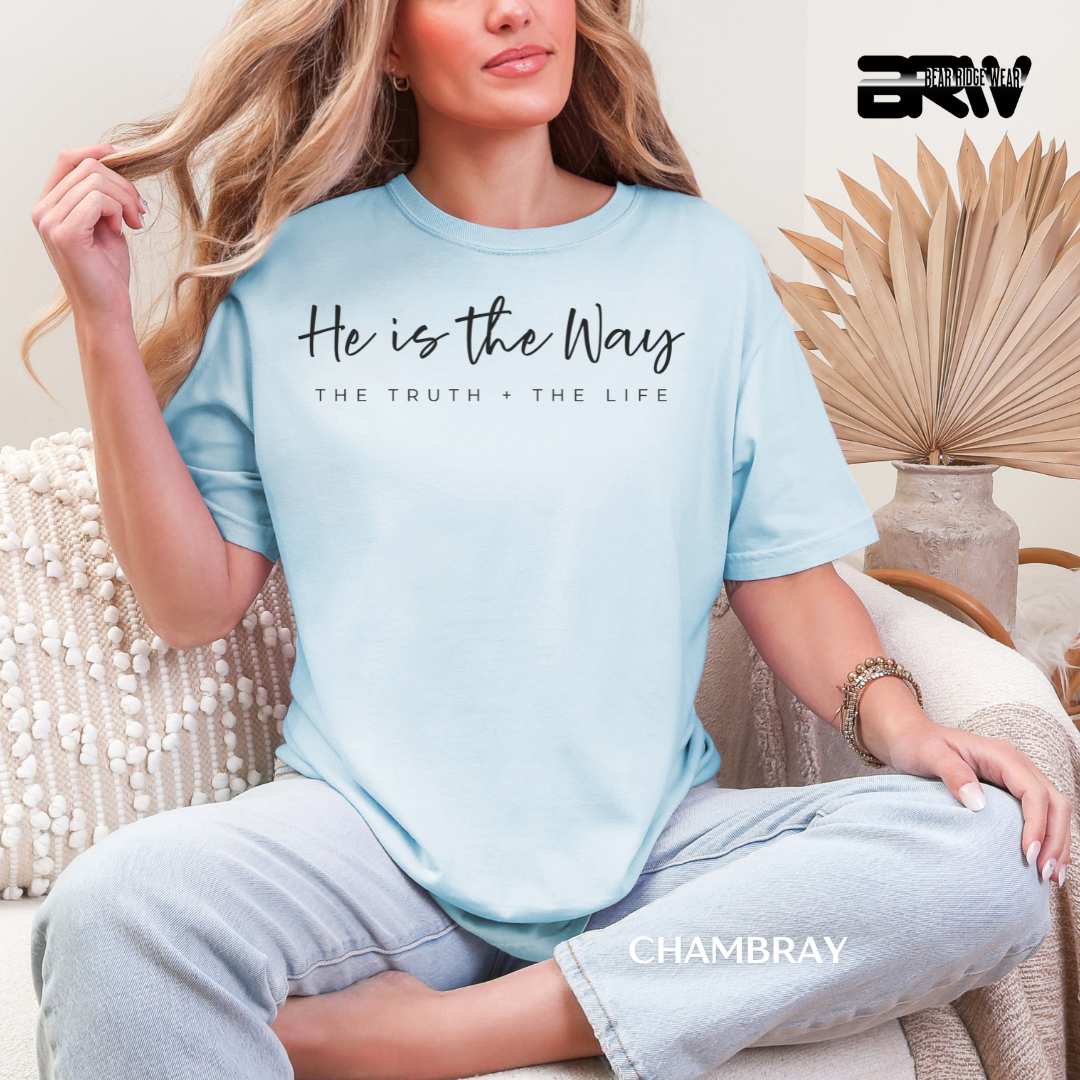 'He Is The Way-Black' Faith Tee