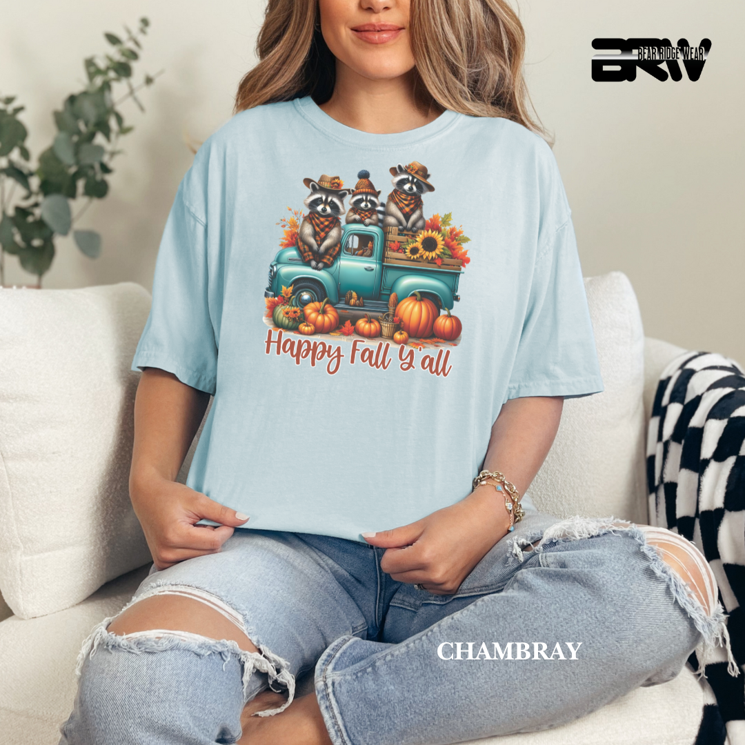 'Happy Fall Yall-Raccoons' Fall Tee
