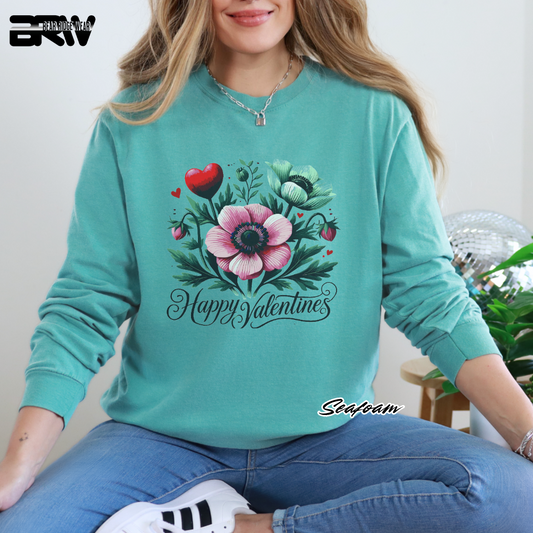 'Happy Valentine's' Long Sleeve Tee