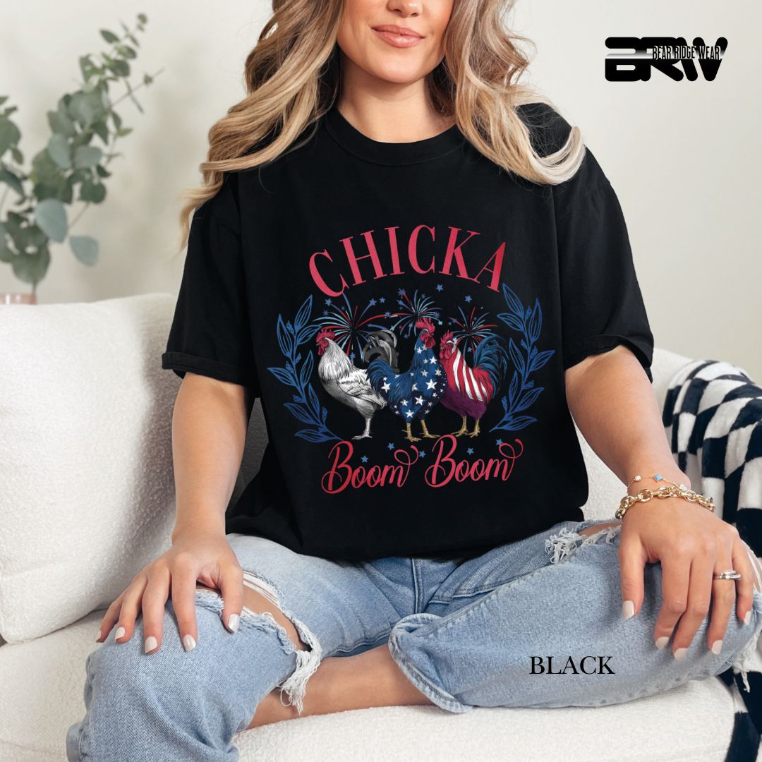 Chicka Boom Boom- Patriotic Tee