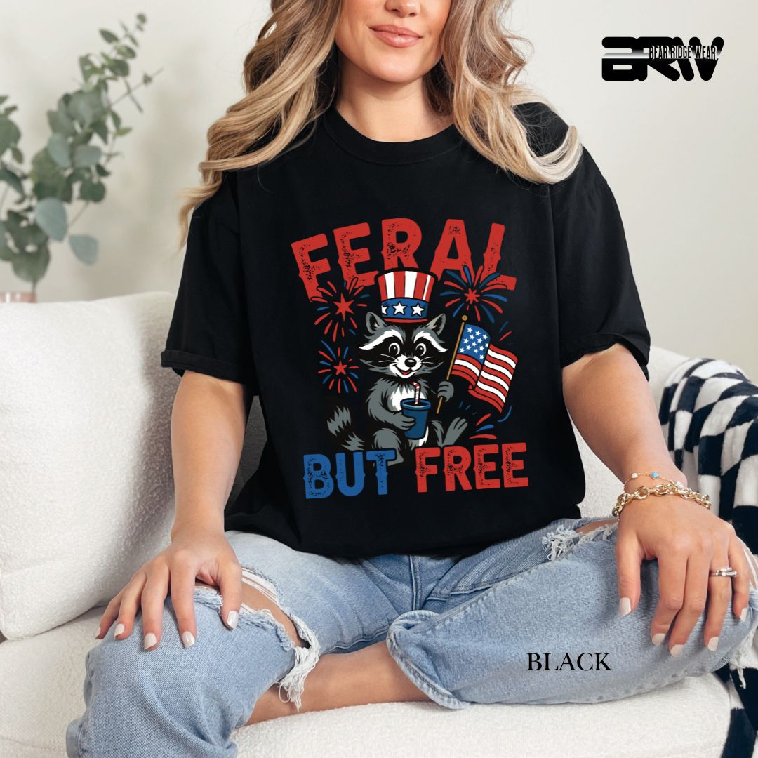 Feral-Raccoon- Patriotic Tee