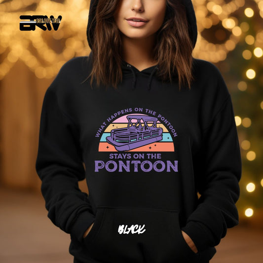 'What Happens To Pontoon' Summer Hoodie