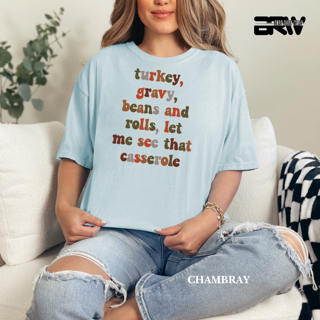 'Turkey Gravy-Casserole' Fall Tee