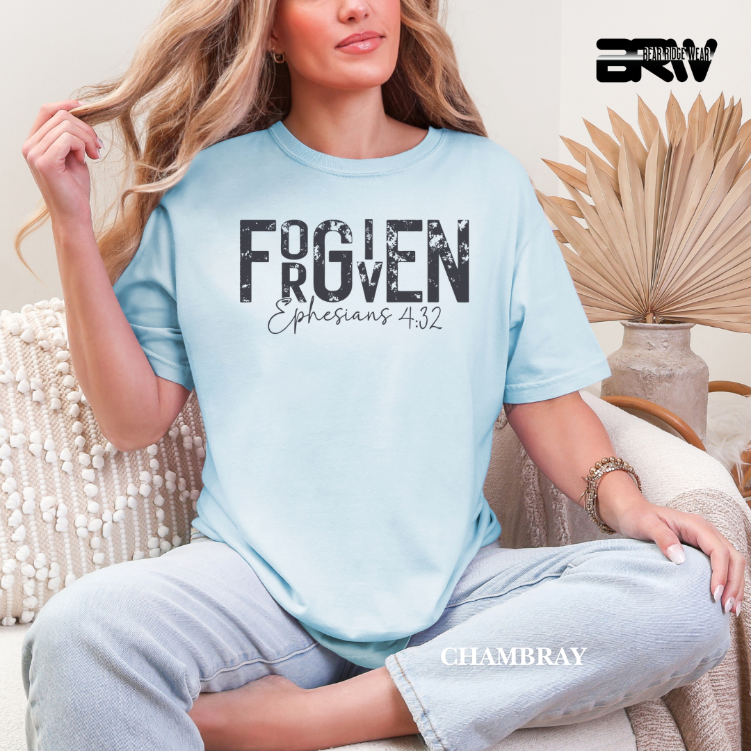 'Forgiven-White' Faith Tee
