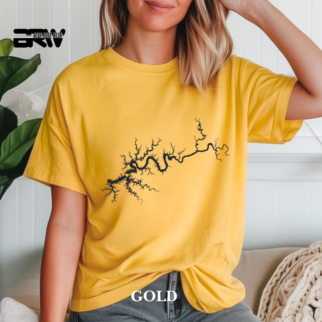 "Black Lake Cumberland" Map Tee