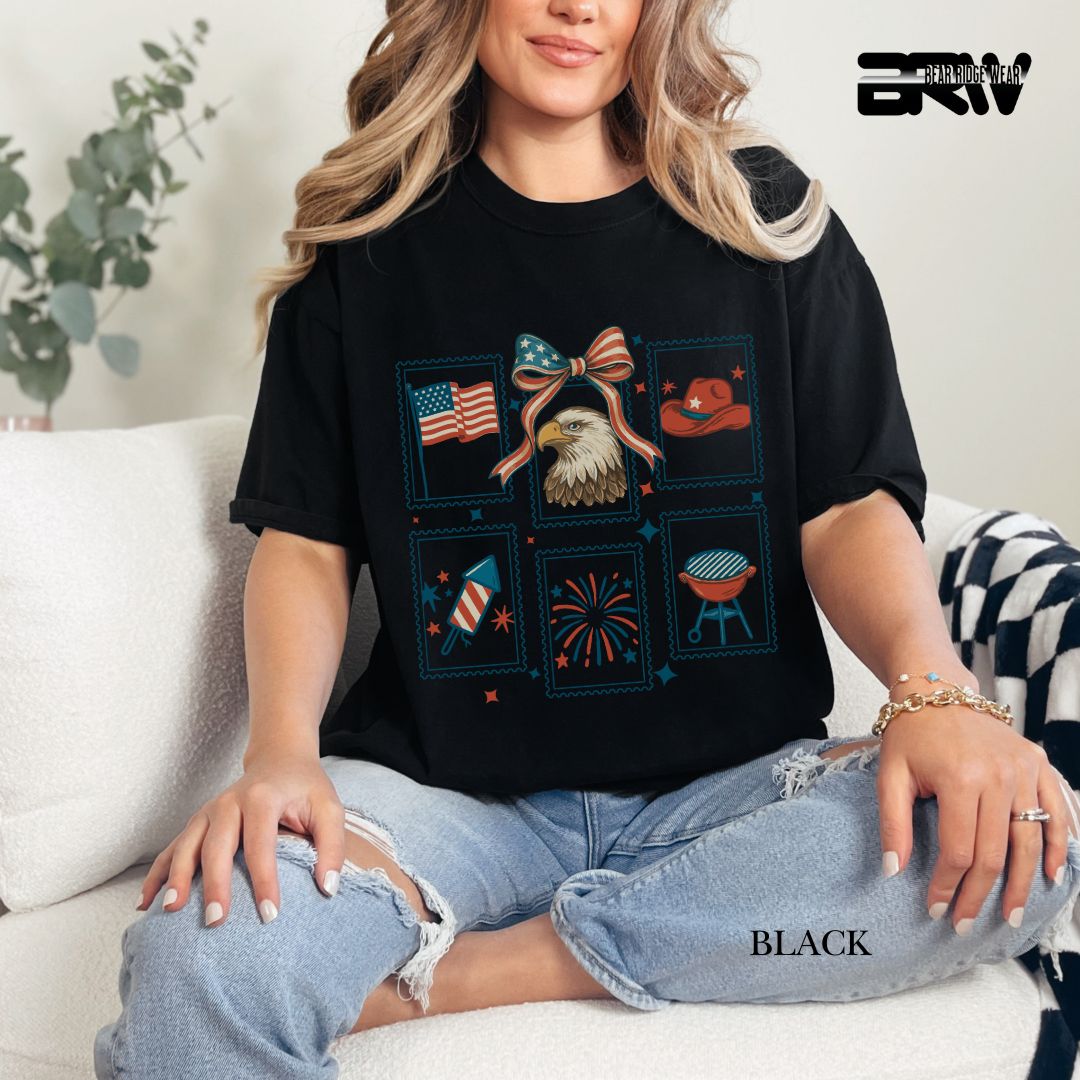 Stamps- Patriotic Tee