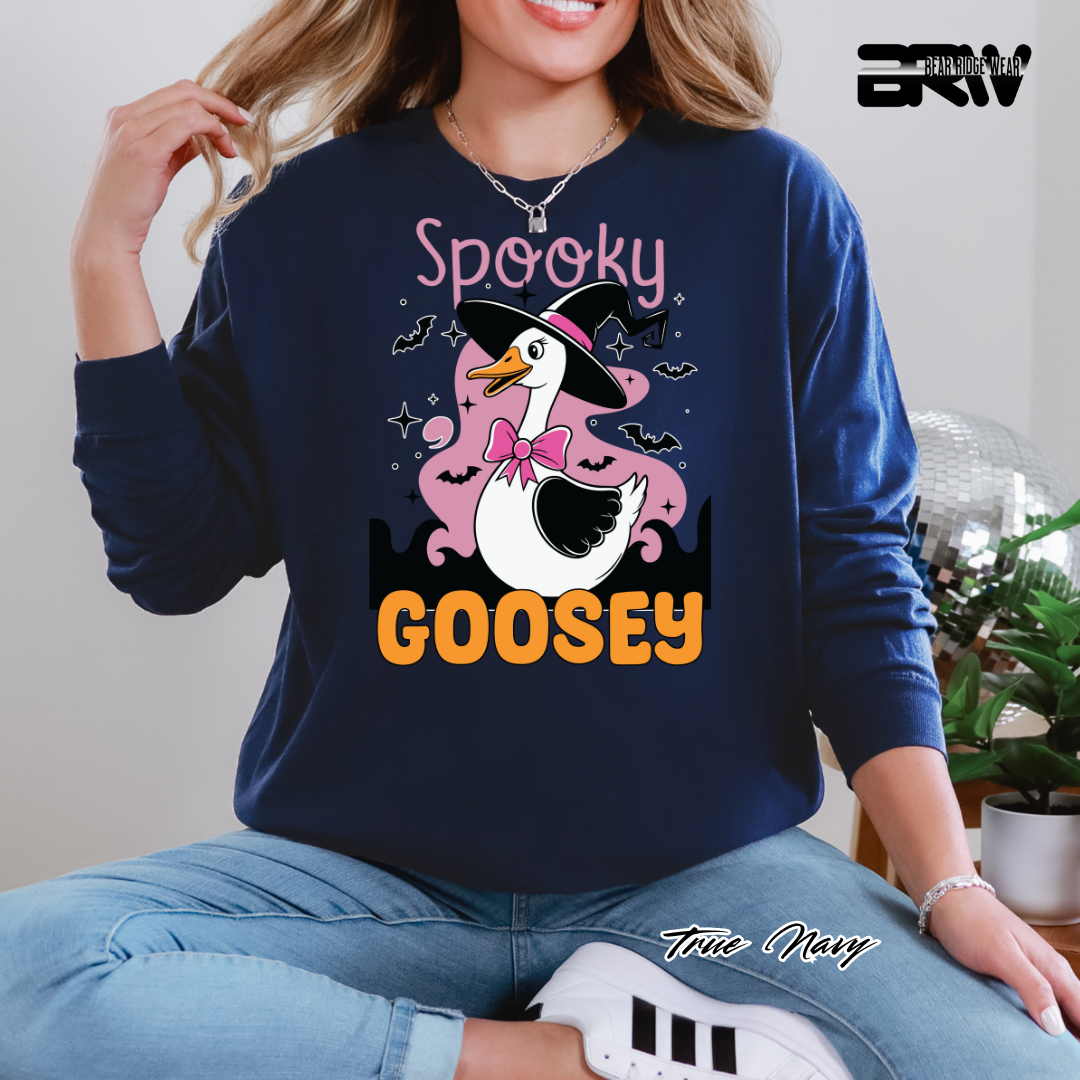 'Spooky Goosey' Fall Long-Sleeve Tee