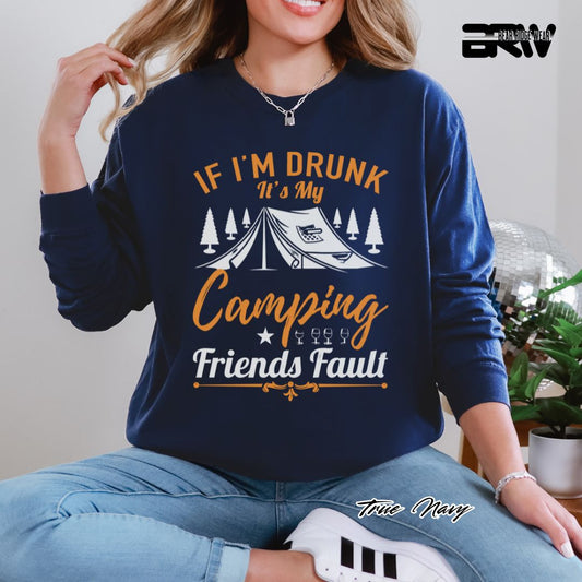 'If I'm Drunk-Camping' Summer Long Sleeve Tee