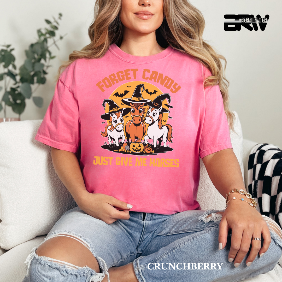 'Forget Candy-Horses' Fall Tee