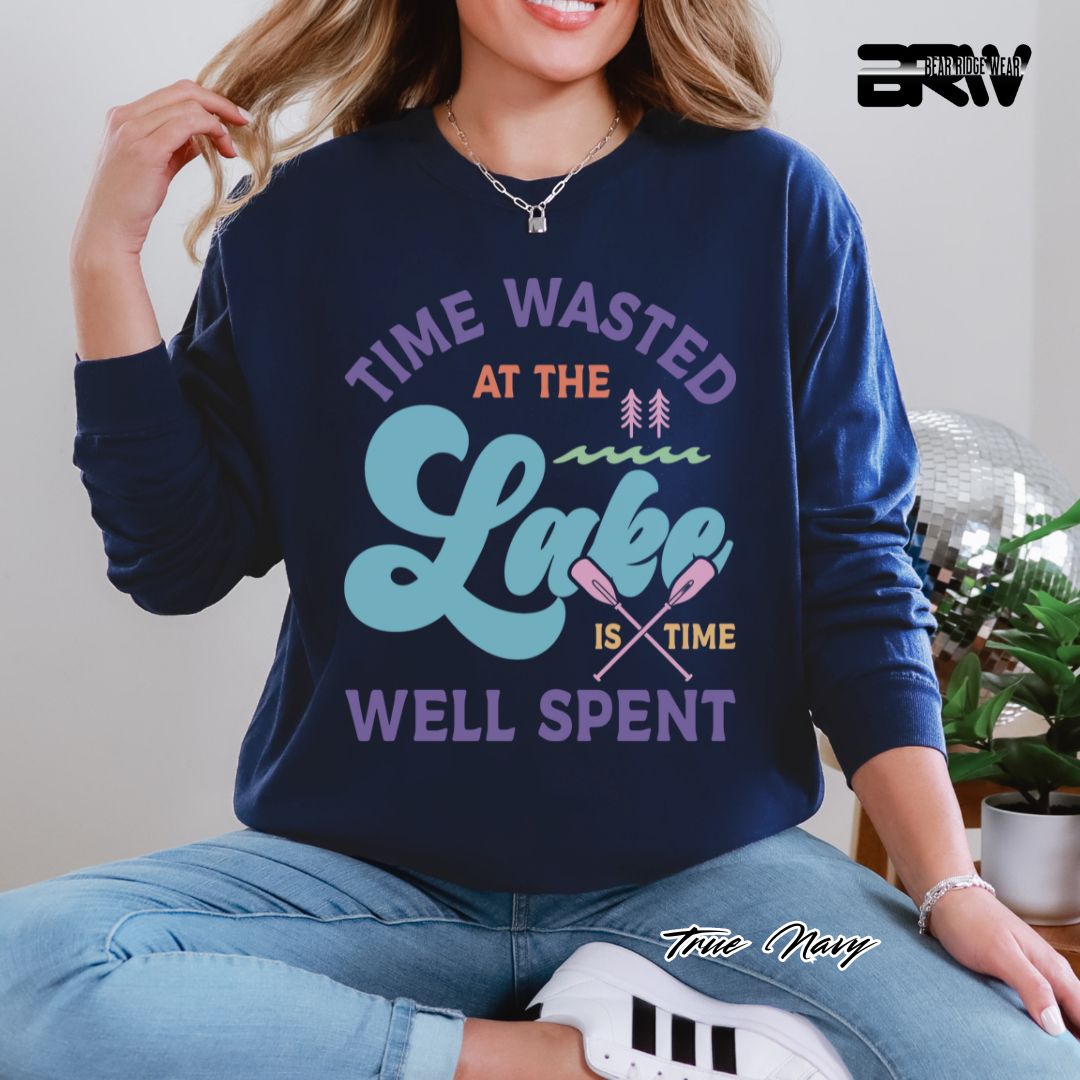 'Time Wasted At The Lake' Summer Long Sleeve Tee
