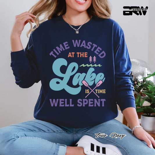 'Time Wasted At The Lake' Summer Long Sleeve Tee