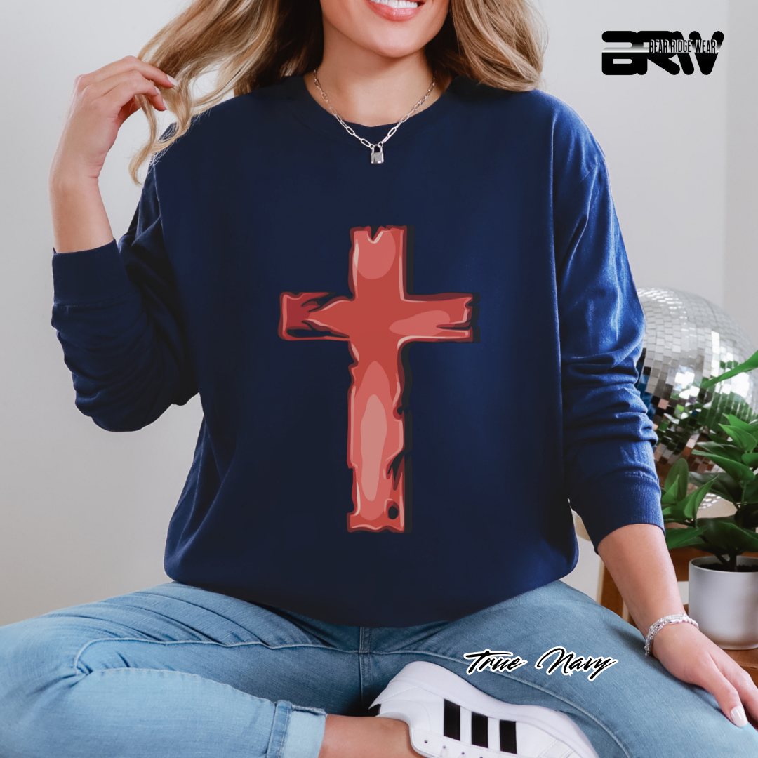 'Old Cross' Faith Long-Sleeve Tee