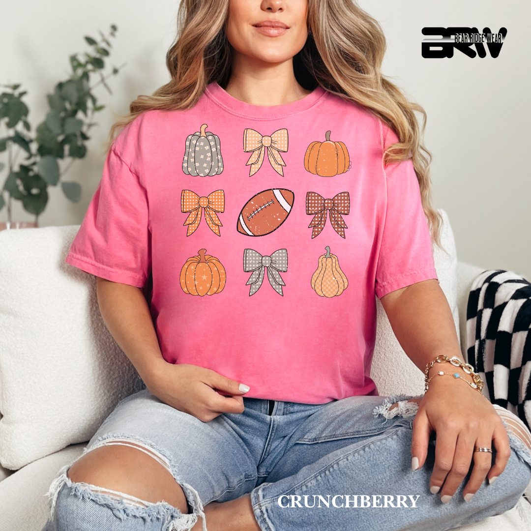 'Pumpkin Distressed Football' Fall Tee