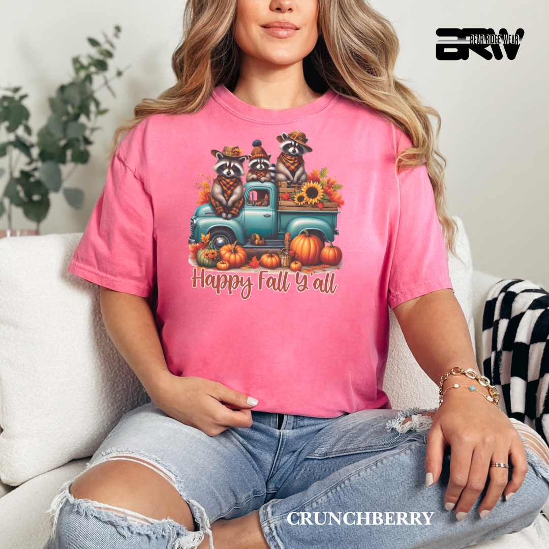 'Happy Fall Yall-Raccoons' Fall Tee