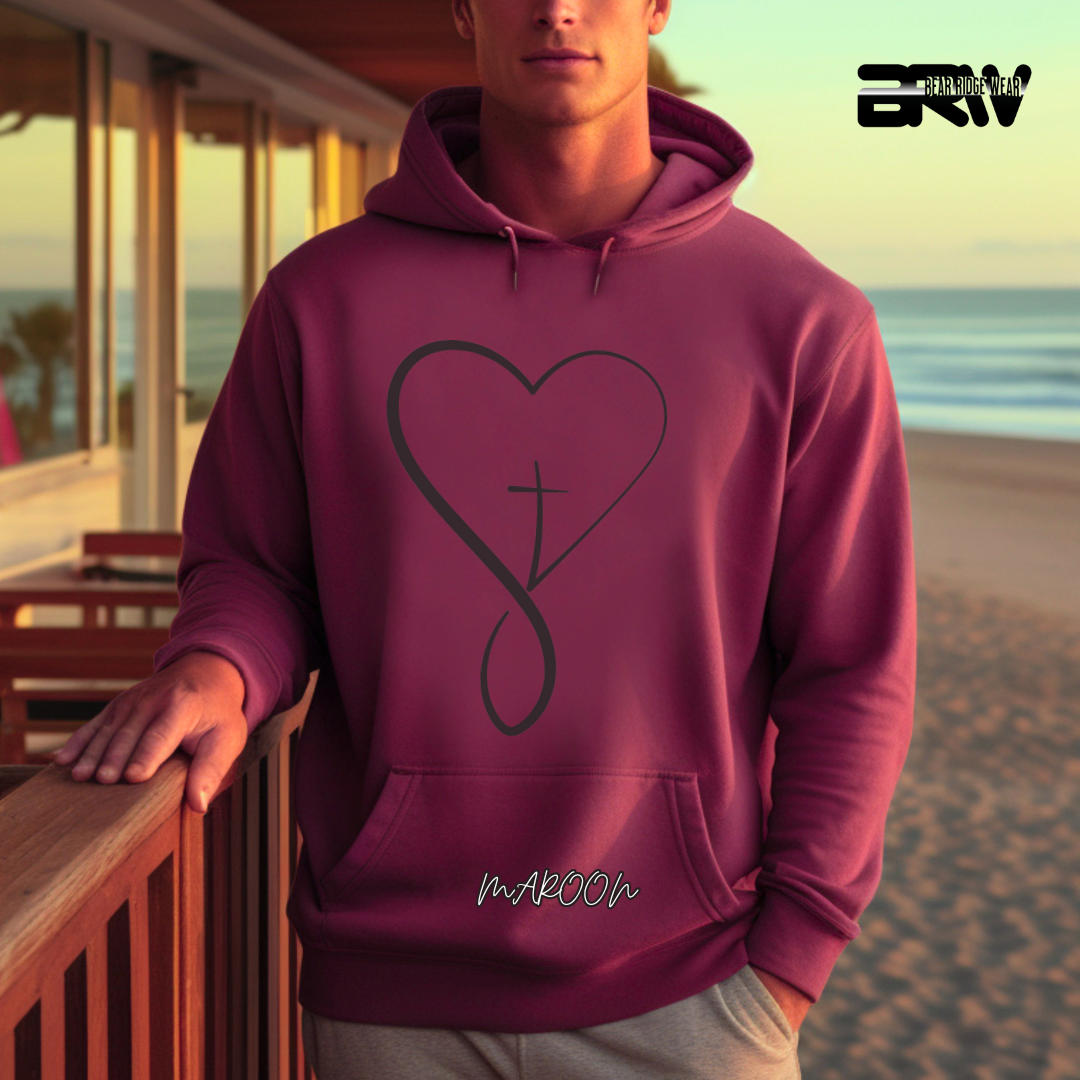 'Infinity Heart With Cross Inside' Faith Hoodie