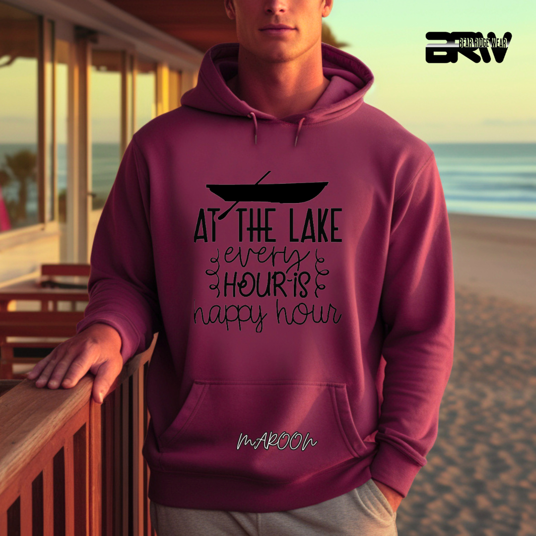 'At the Lake Every Hour is Happy Hour' Hoodie