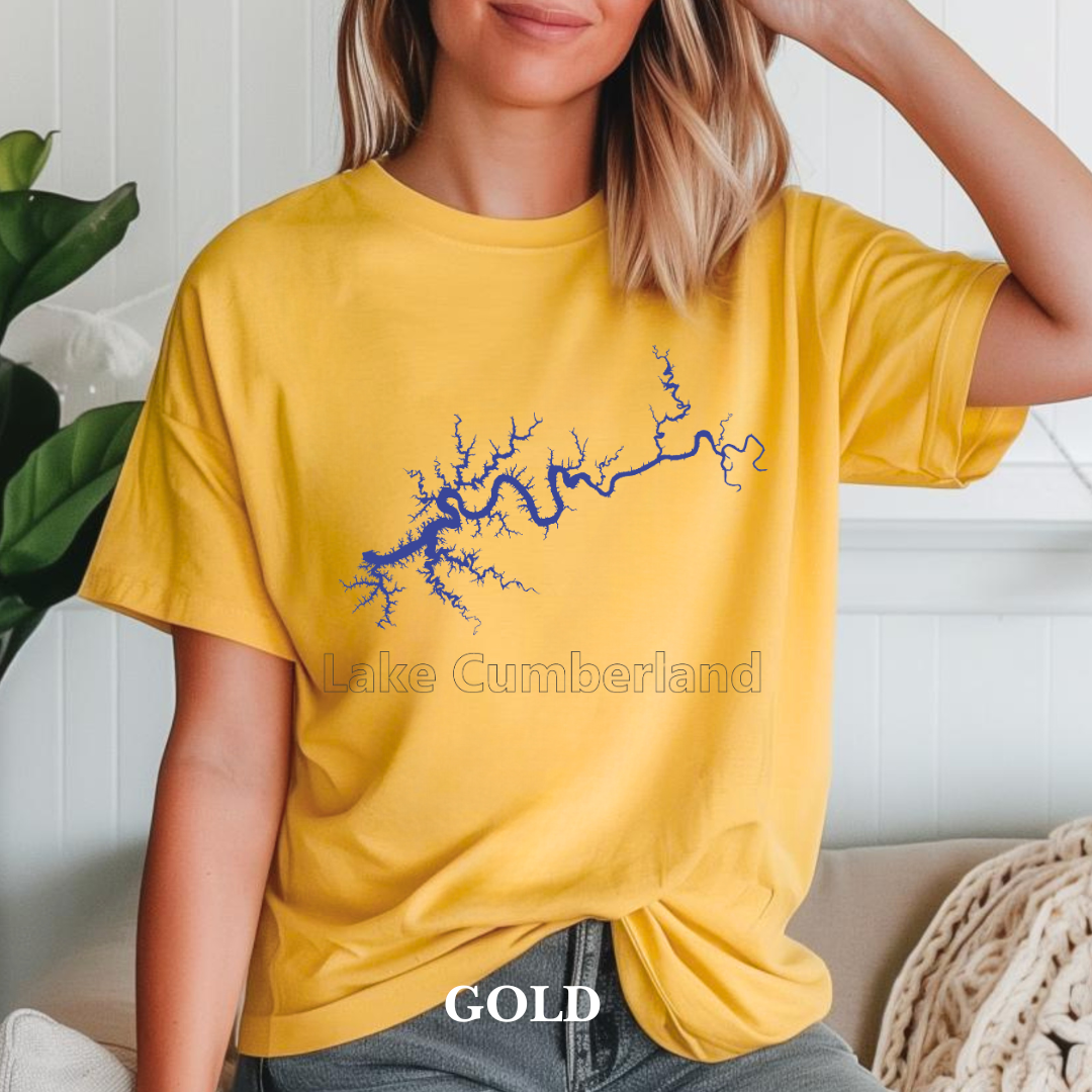 "Blue Lake Cumberland Map" Tee