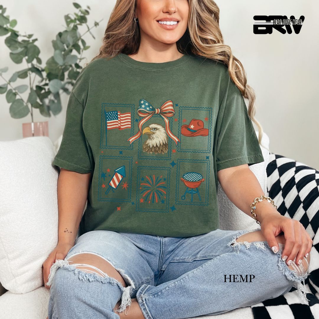 Stamps- Patriotic Tee