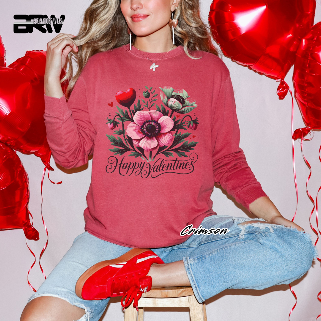 'Happy Valentine's' Long Sleeve Tee
