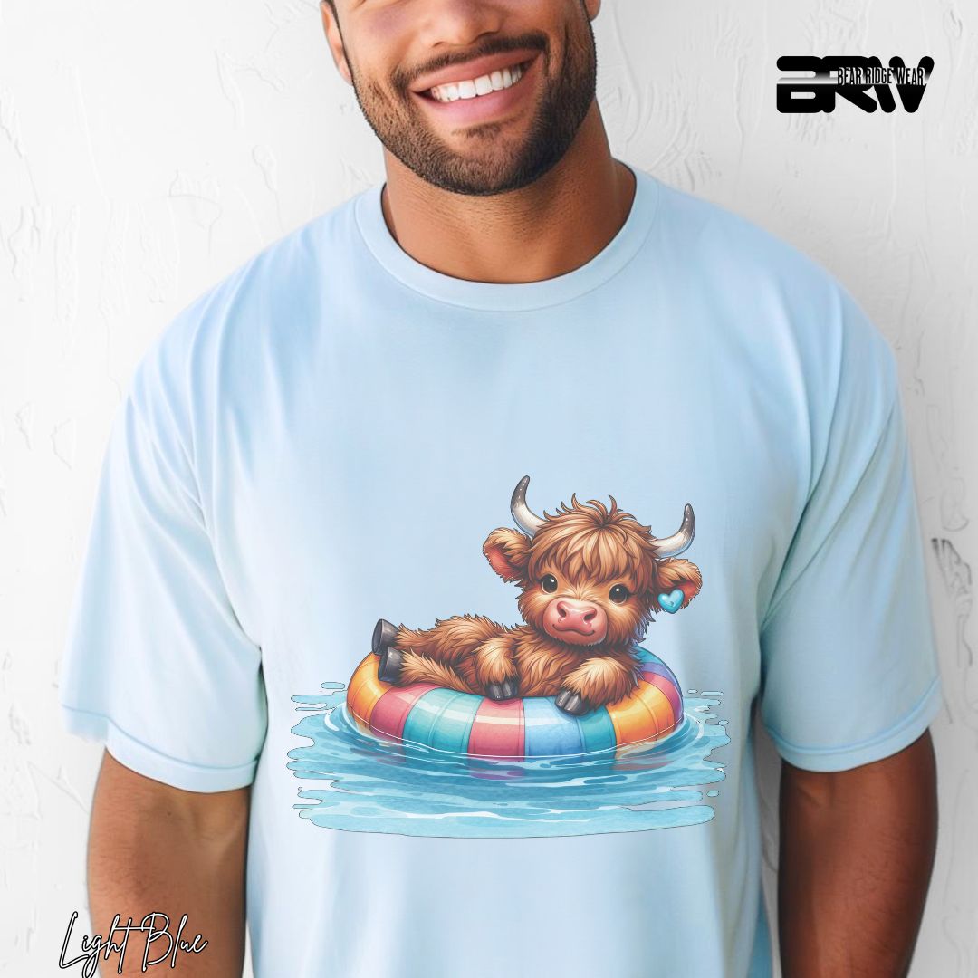 'Highland Cow-Float Summer T- Shirt