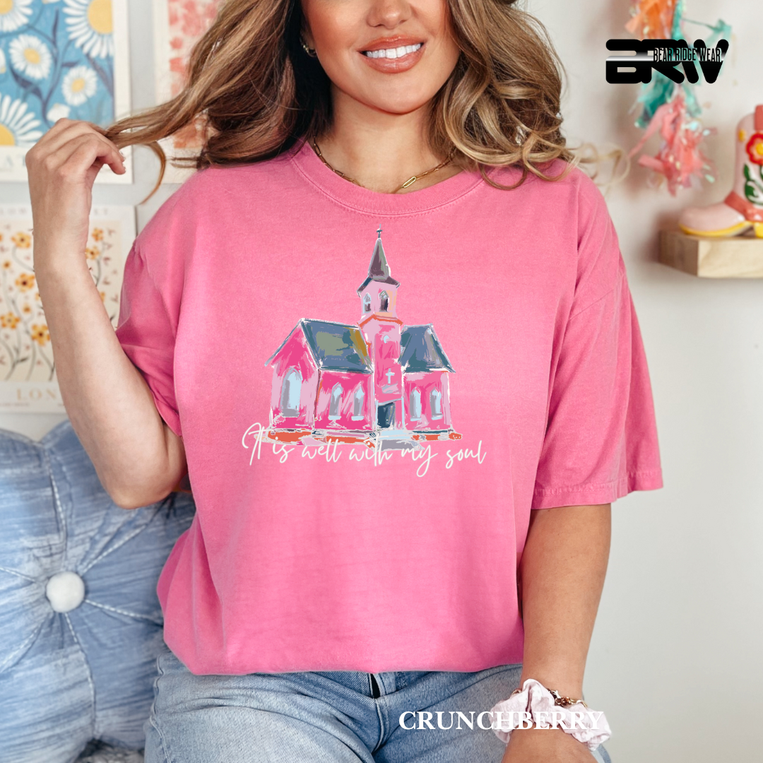 'It Is Well With My Soul - White' Faith Tee