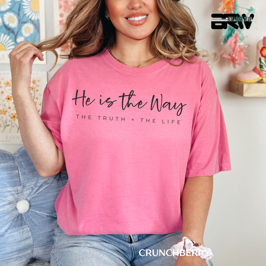'He Is The Way-Black' Faith Tee