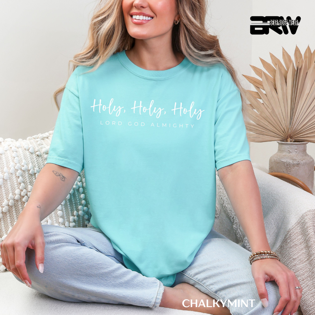 'Holy Holy Holy-White' Faith Tee