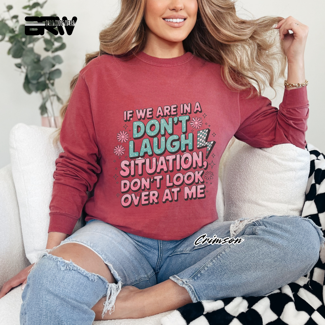 'Don't Laugh Situation' Long-Sleeve Tee