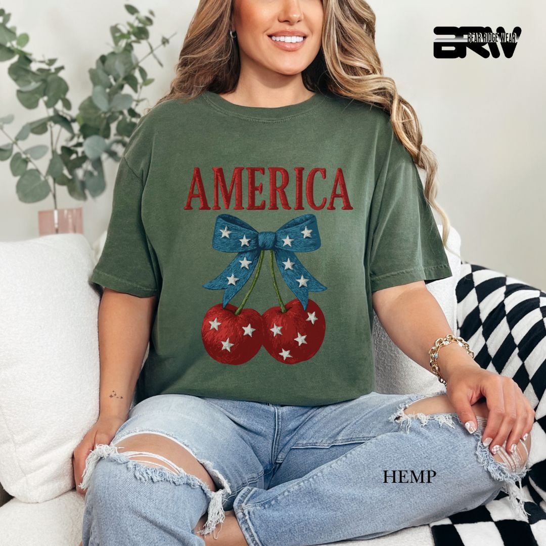 America Cherries - Patriotic Tee