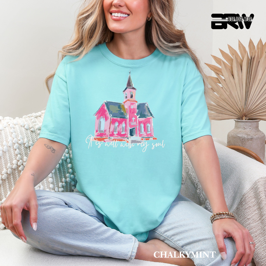 'It Is Well With My Soul - White' Faith Tee