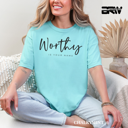 'Worthy-Black' Faith Tee