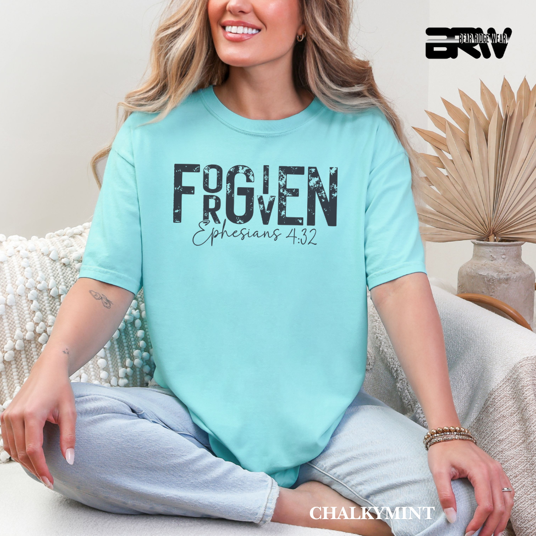 'Forgiven-Black' Faith Tee