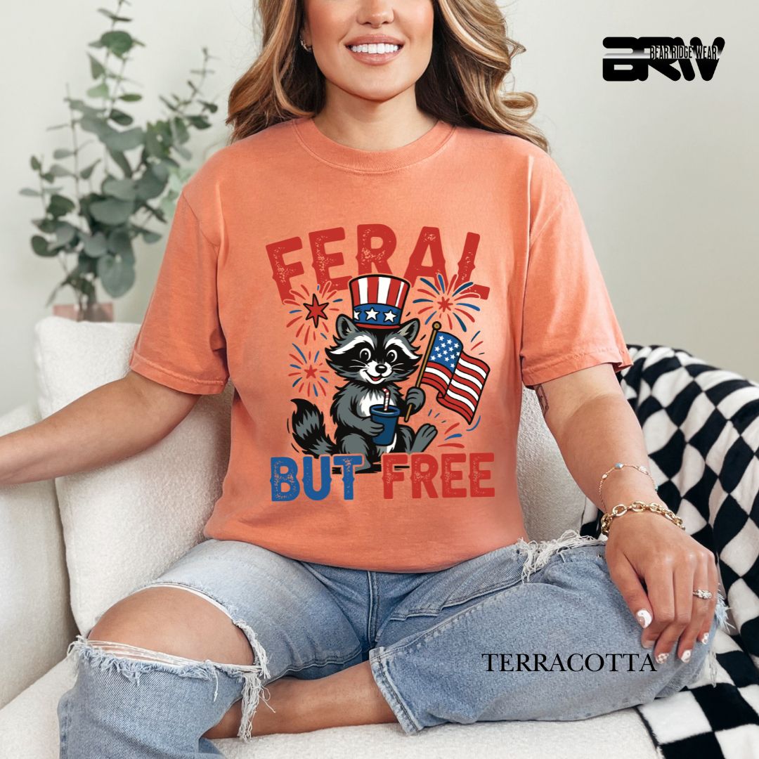 Feral-Raccoon- Patriotic Tee