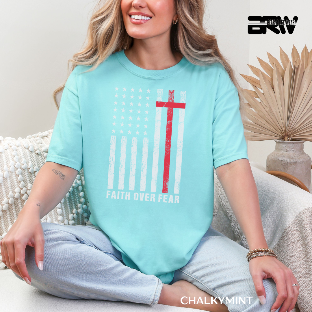 'Faith over Fear-Flag' Faith Tee