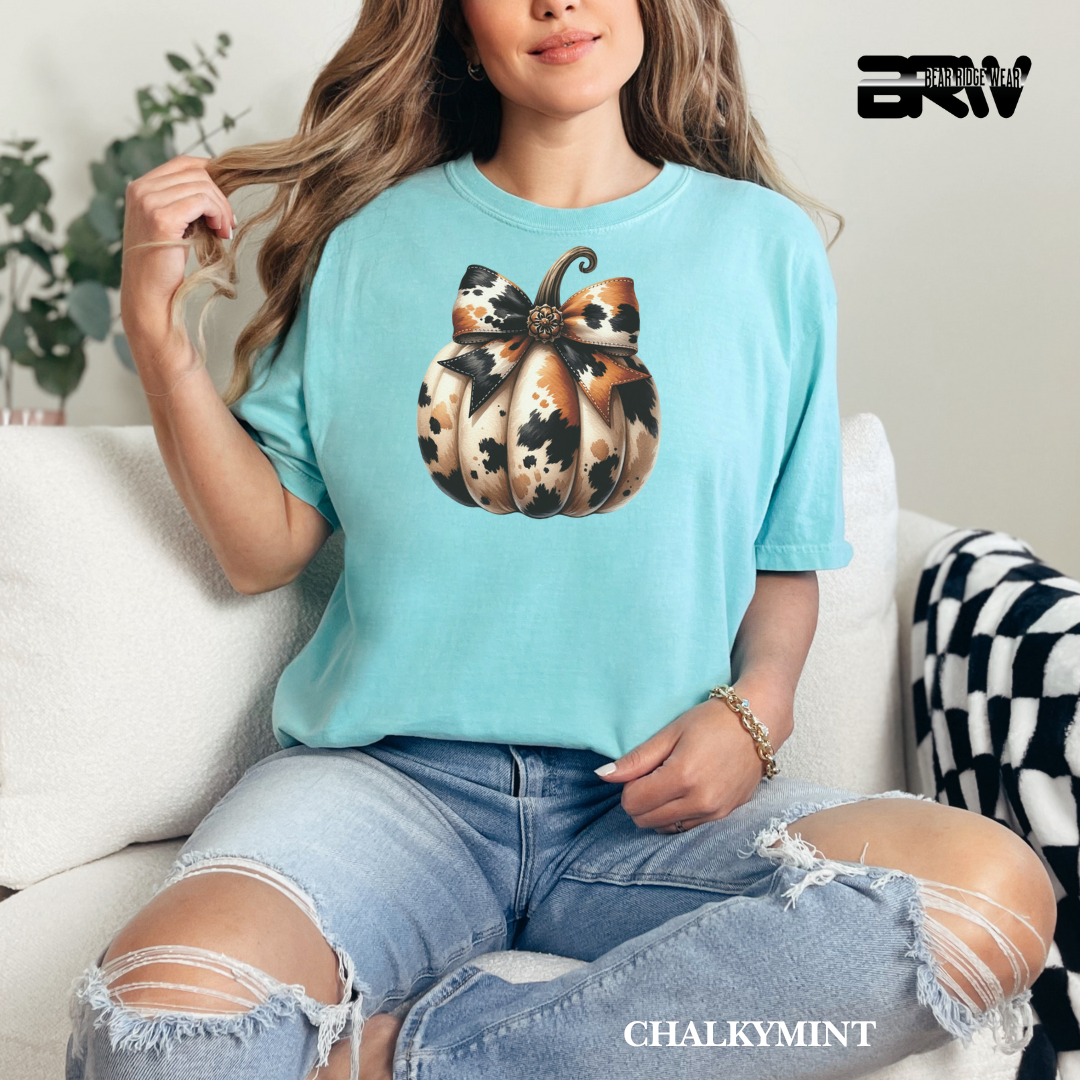 'Cow Hide Pumpkin' Fall Tee