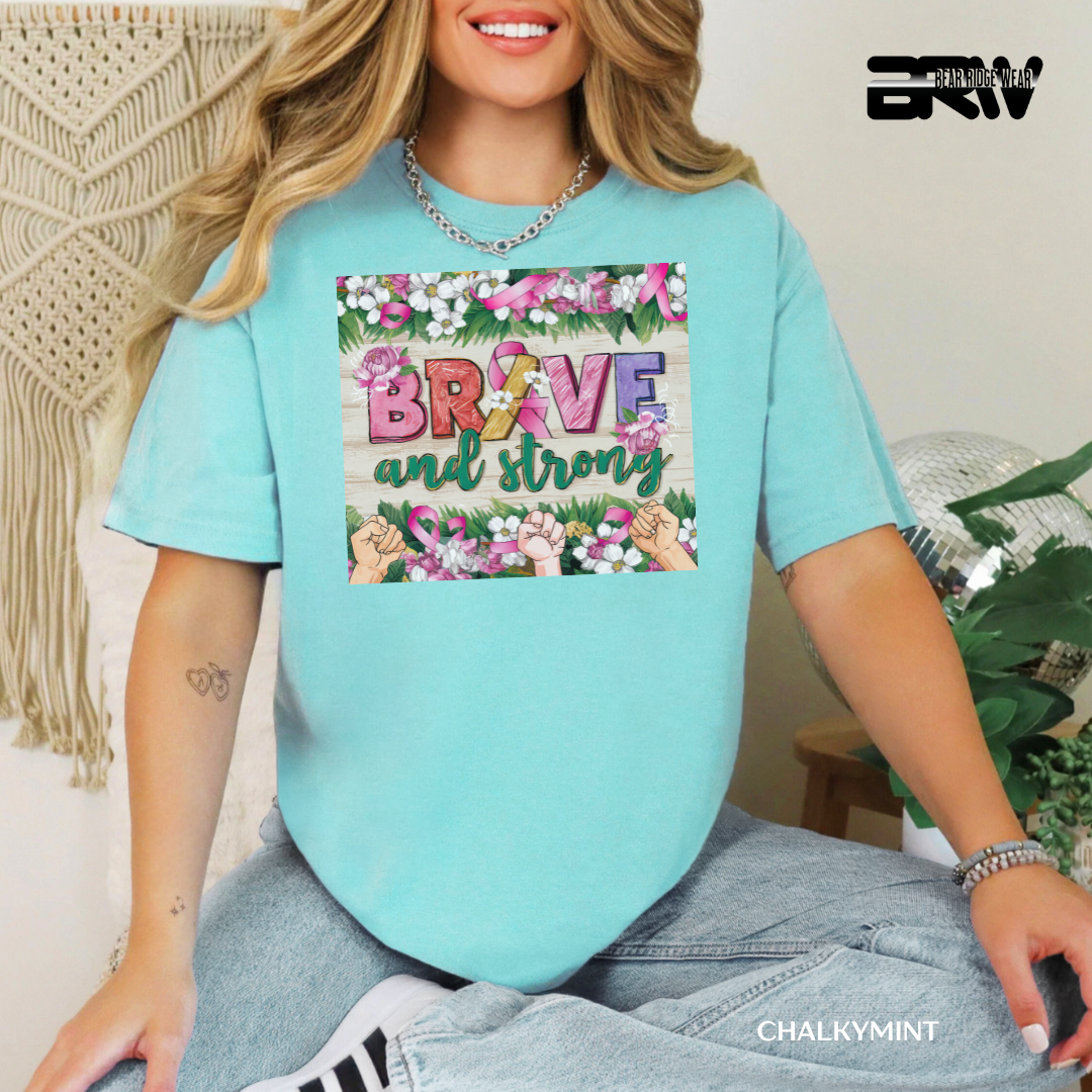 'Brave and strong' Awareness Tee