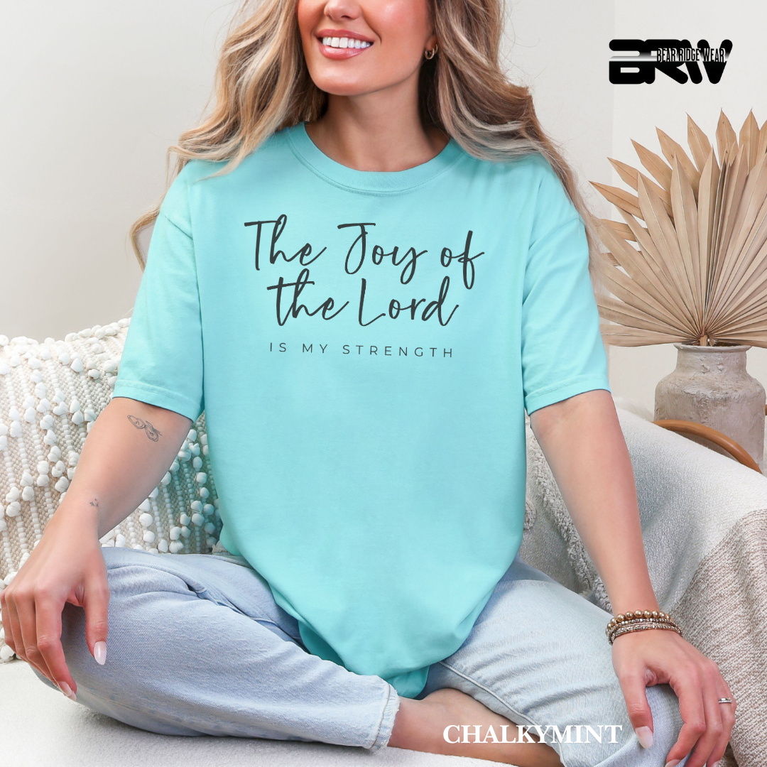 'Joy Of The Lord-Black' Faith Tee