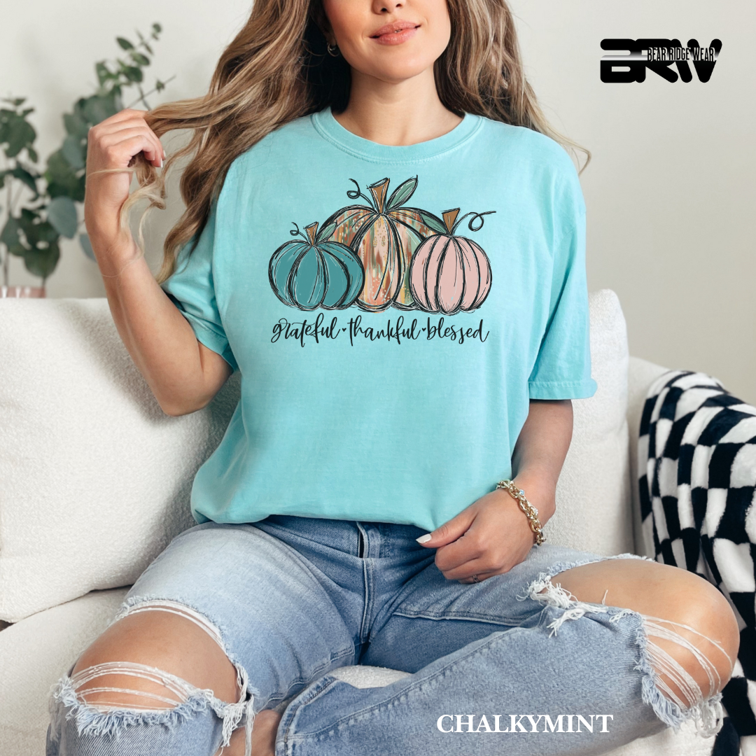 'Grateful Thankful Blessed' Fall Tee