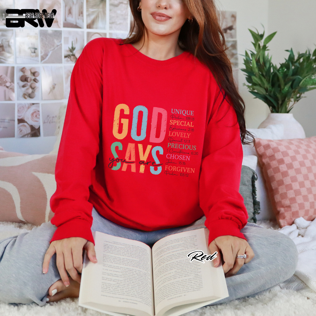'God Say's You Are' Faith Long-Sleeve Tee
