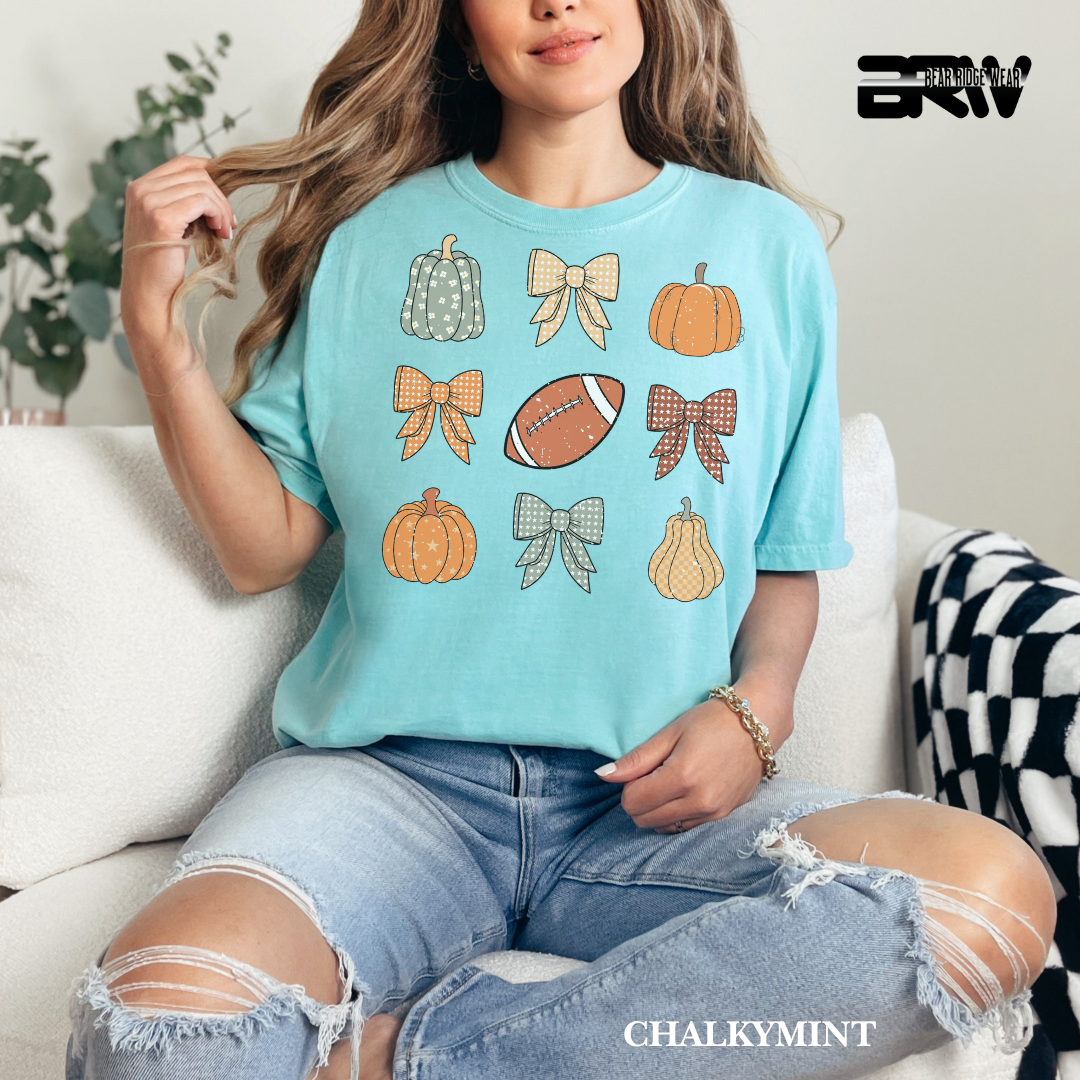 'Pumpkin Distressed Football' Fall Tee