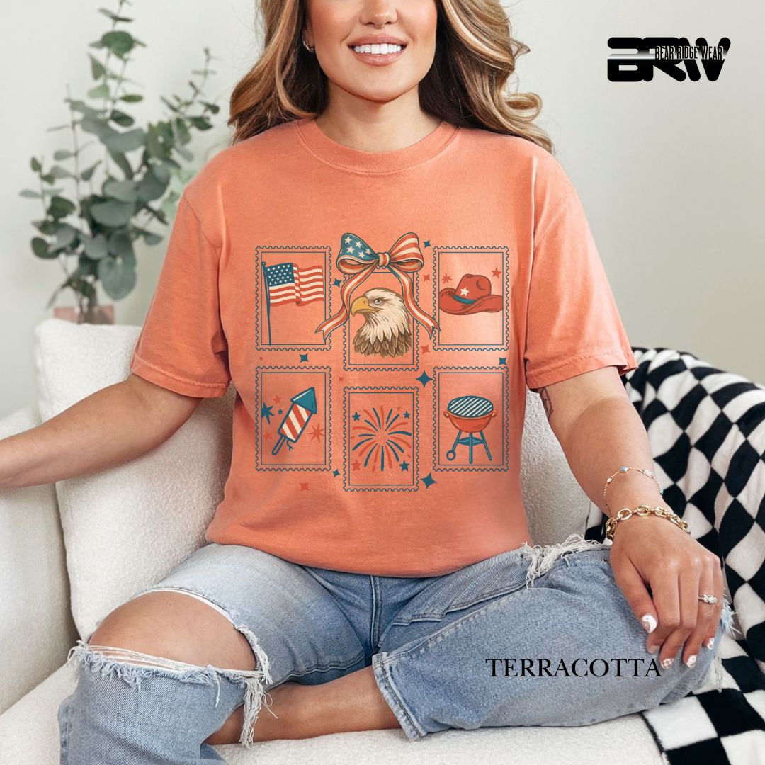 Stamps- Patriotic Tee