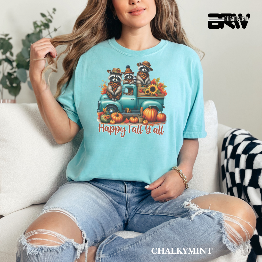 'Happy Fall Yall-Raccoons' Fall Tee