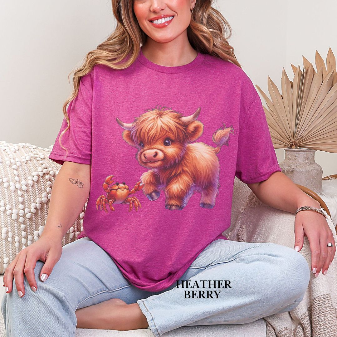 'Highland Cow-Crab  Summer Tee