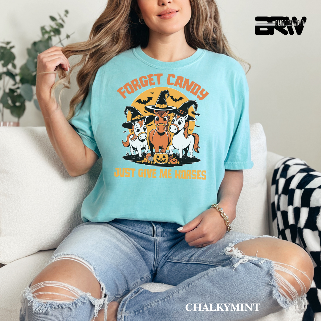 'Forget Candy-Horses' Fall Tee