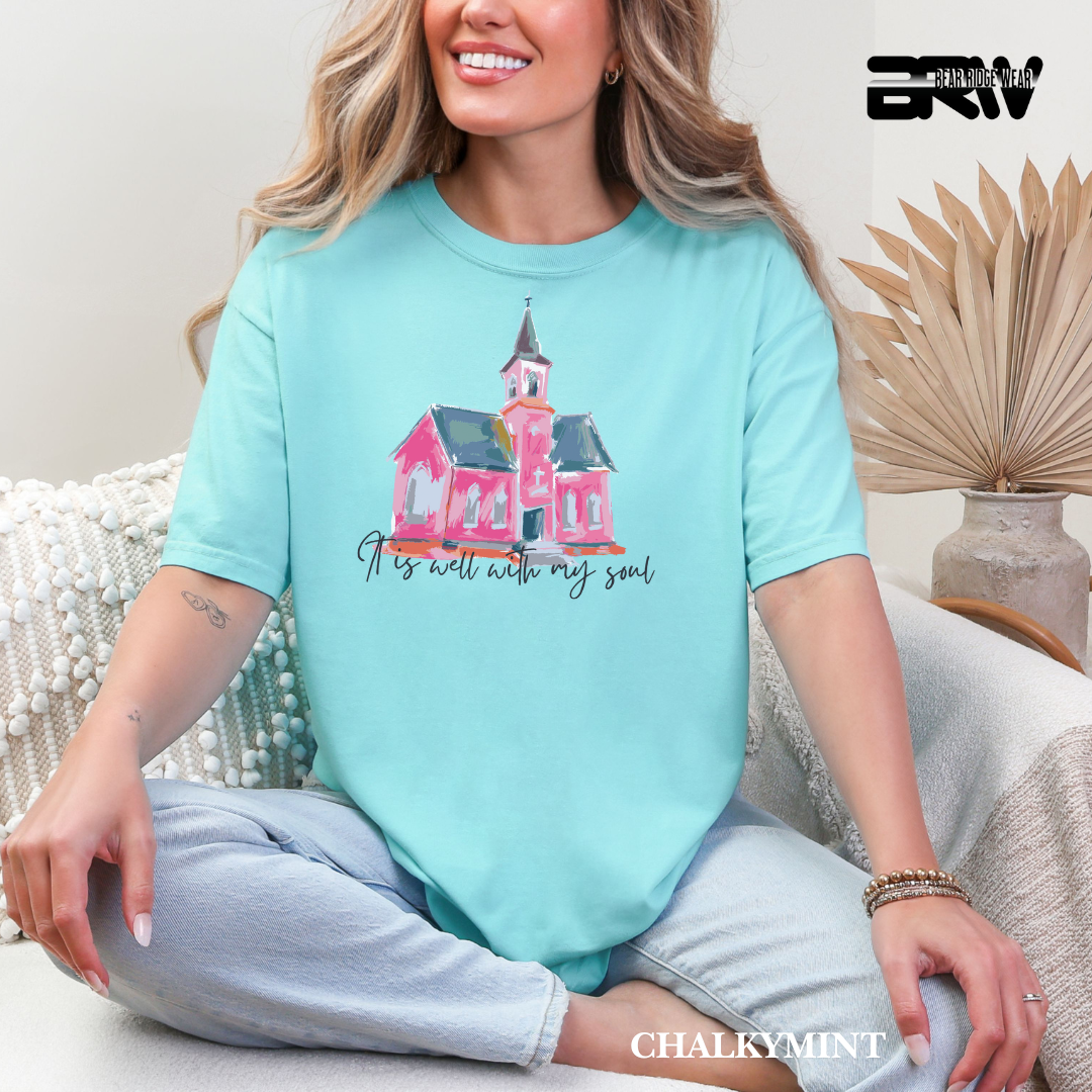 'It Is Well With My Soul - Black' Faith Tee