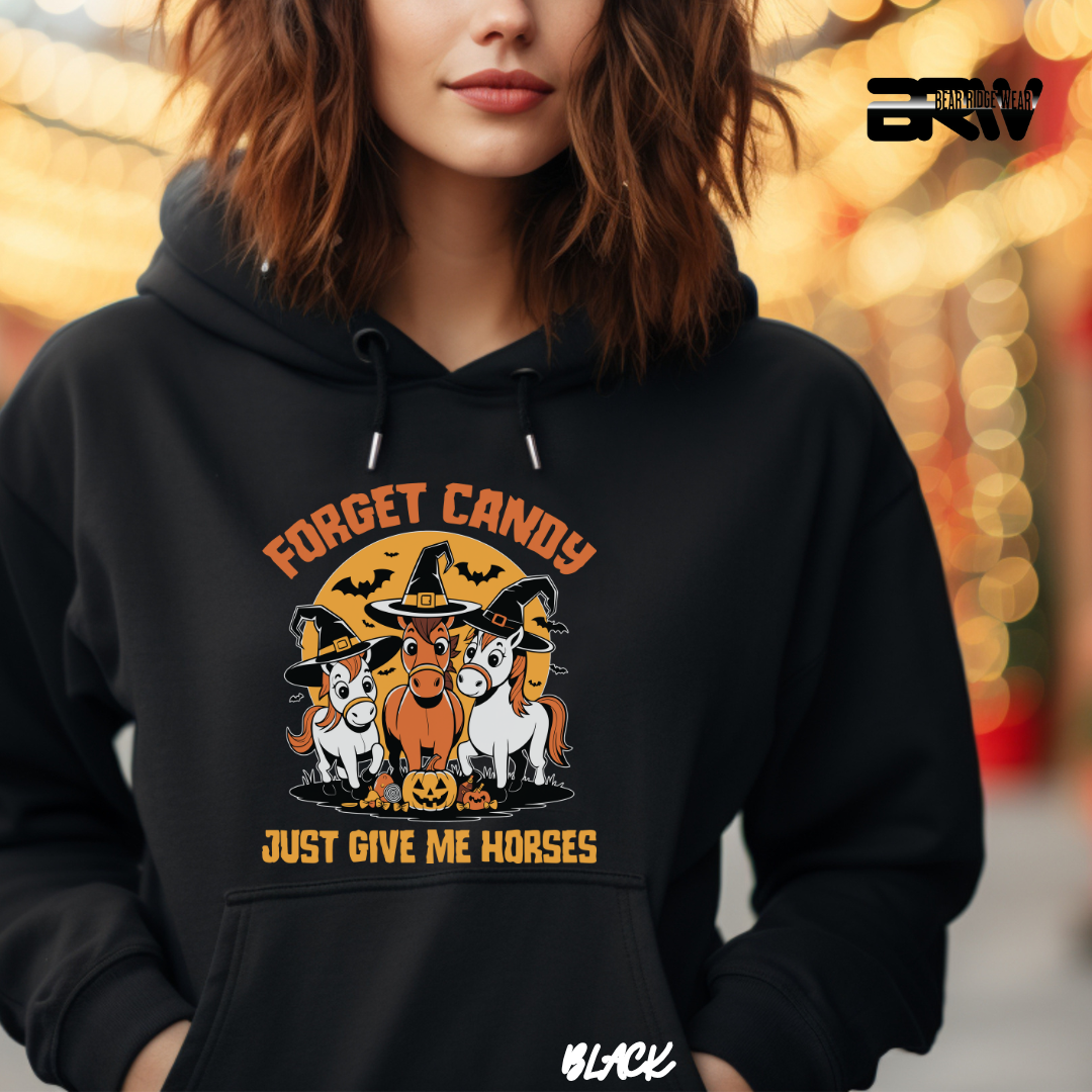 'Forget Candy-Horses' Fall Hoodie