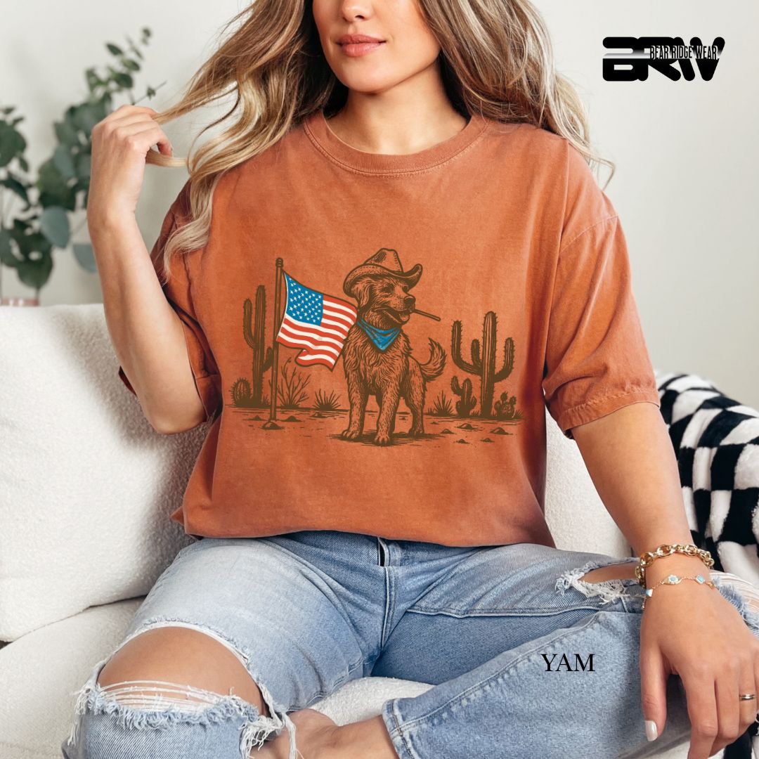Dog-Flag- Patriotic Tee