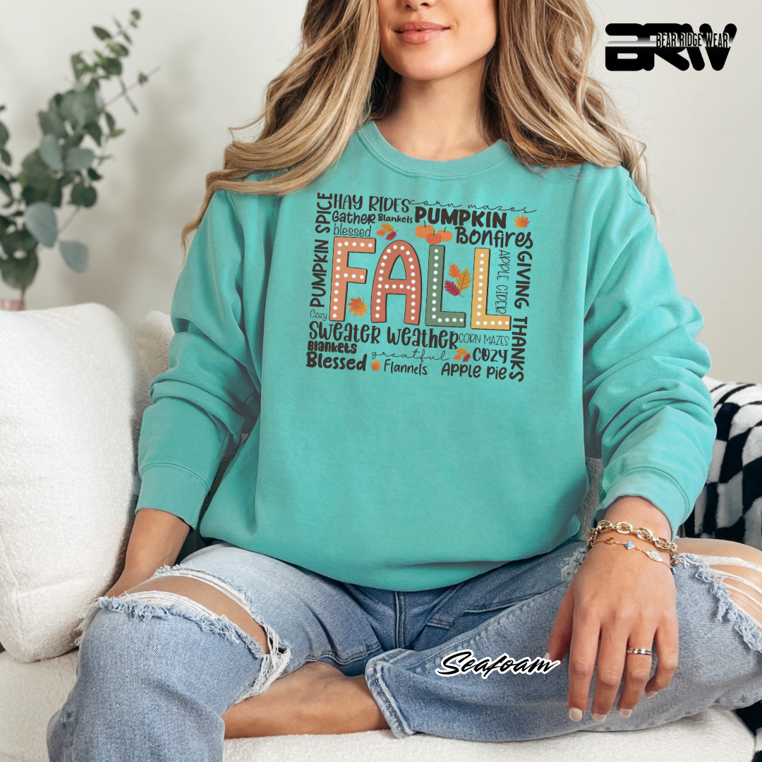 'Fall Hay Rides etc' Fall Crewneck Sweatshirt