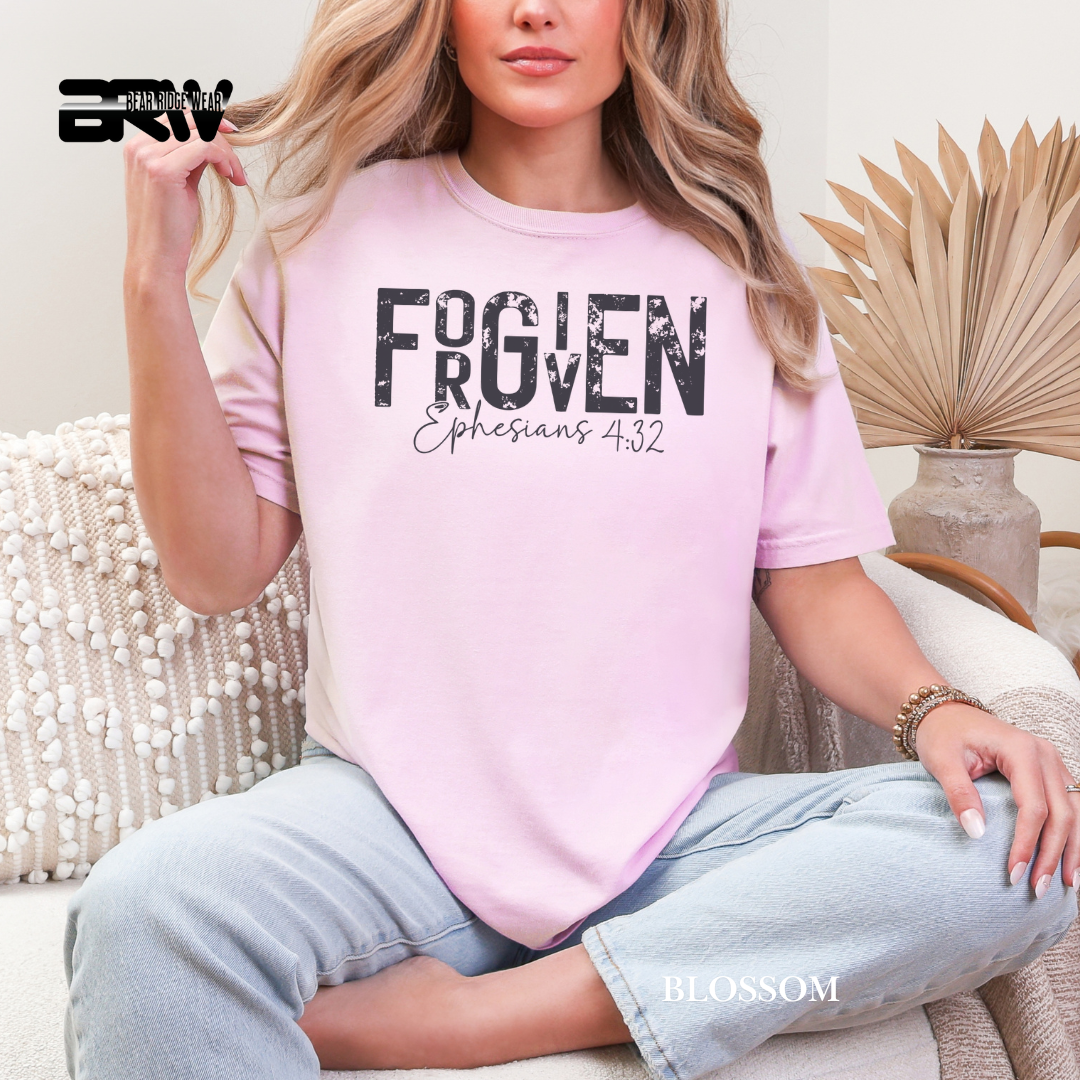 'Forgiven-White' Faith Tee