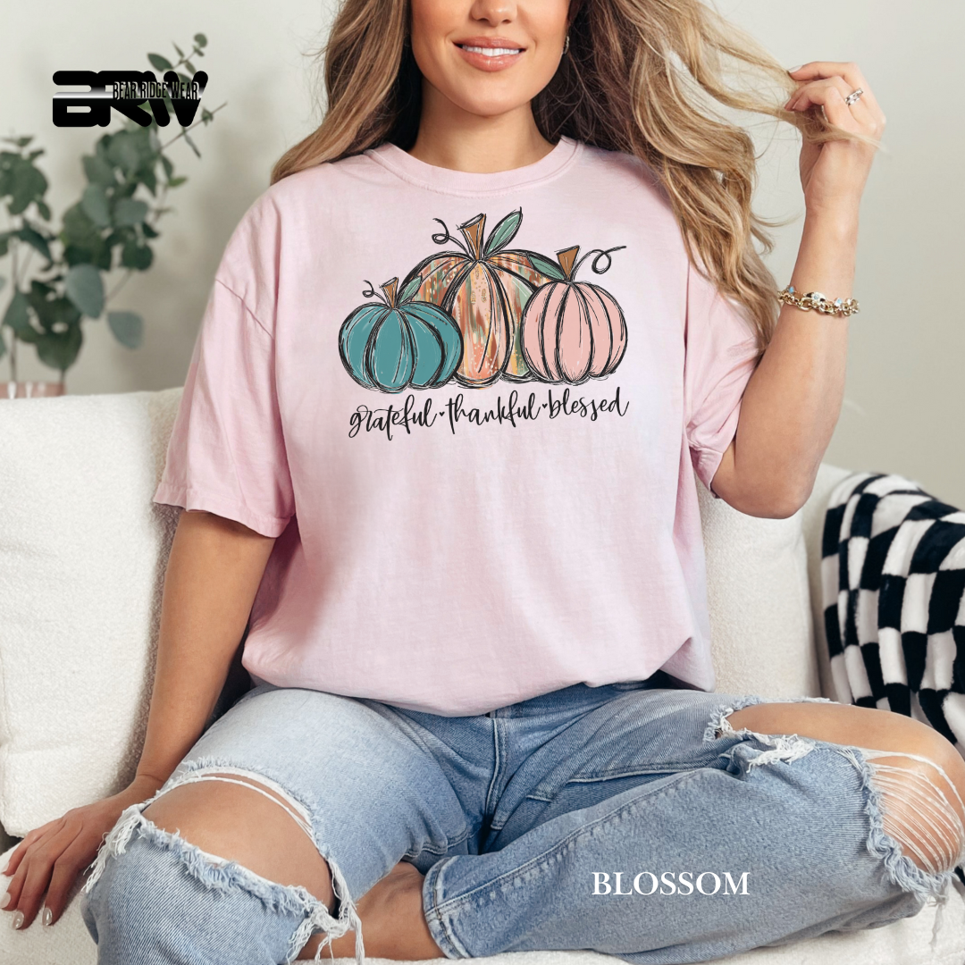 'Grateful Thankful Blessed' Fall Tee